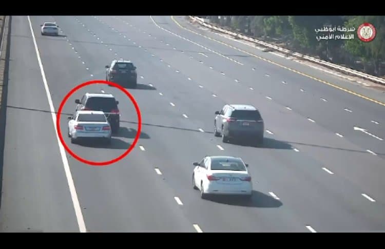 Abu Dhabi Police Warns Motorists on Tailgating