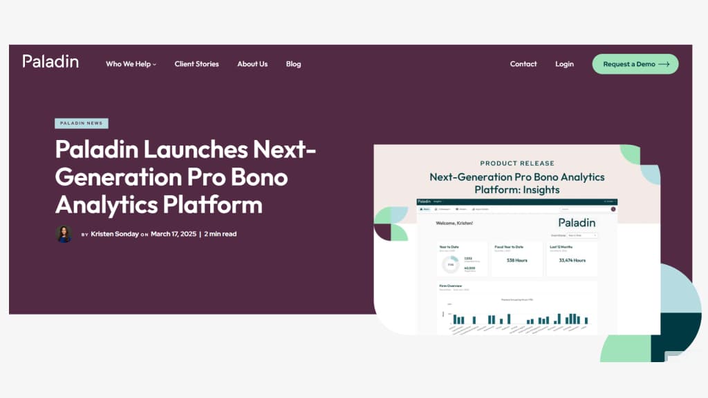 Paladin Launches Pro Bono Platform with 30 Law Schools to Empower Future Lawyers