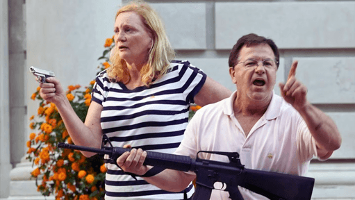 The couple who flaunted their guns at protesters pardoned by Governor